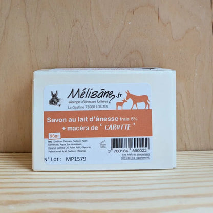 Savon artisanal au lait d'ânesse et huile de carotte