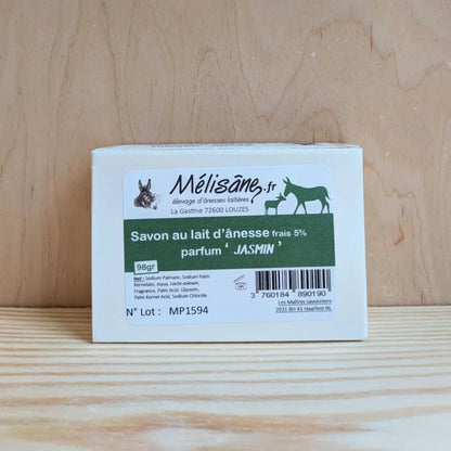 Savon parfum jasmin au lait d'ânesse frais Mélisâne