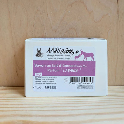 Savon parfum lavande au lait d'ânesse frais Mélisâne