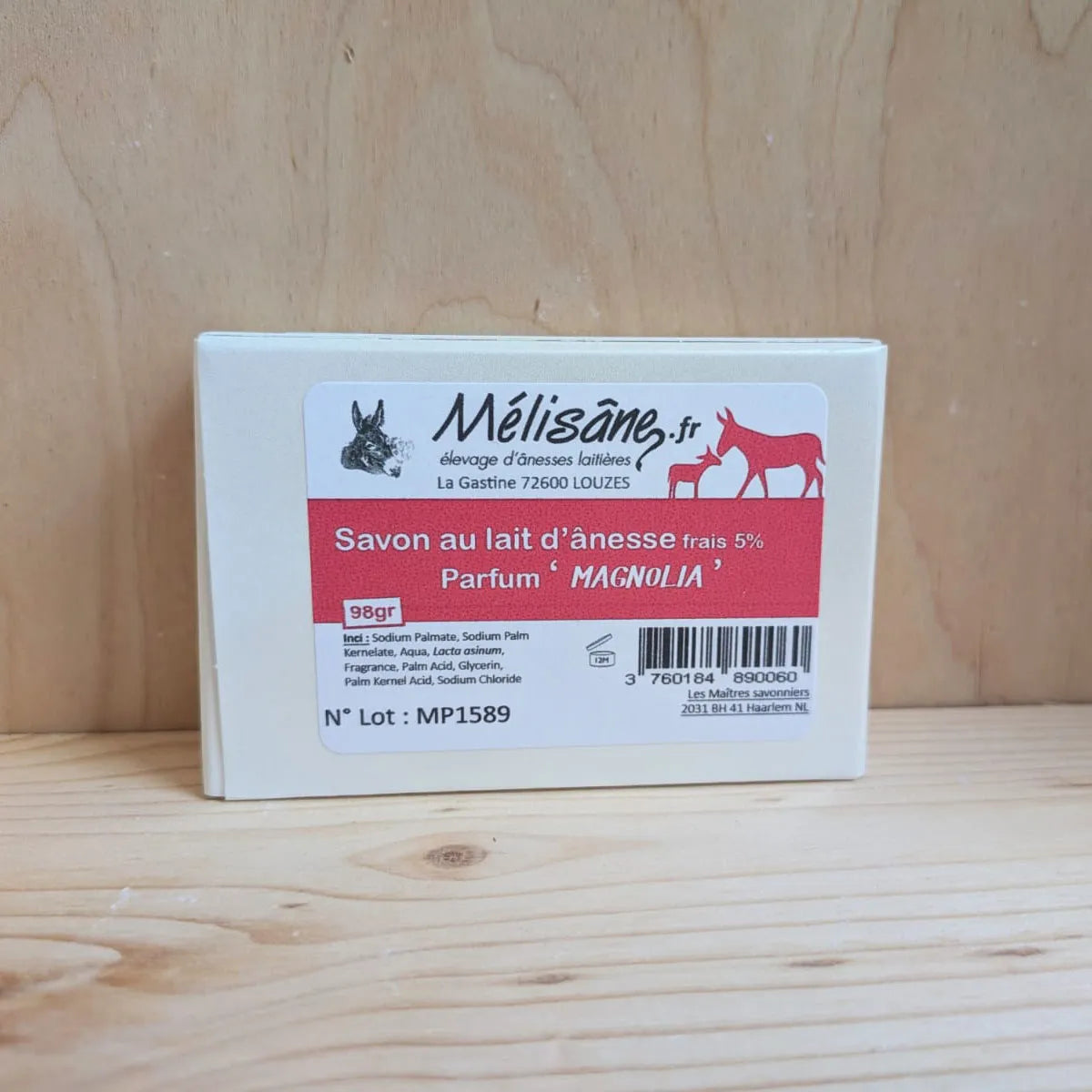 Savon parfum magnolia au lait d'ânesse frais Mélisâne