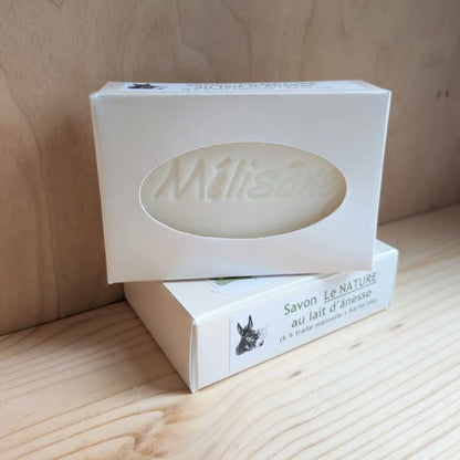 Savon artisanal au lait d'ânesse frais nature au karité