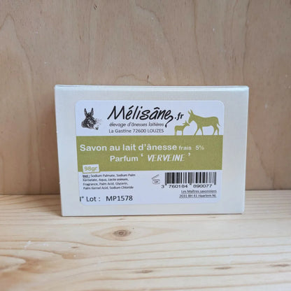 Savon parfum verveine au lait d'ânesse frais Mélisâne